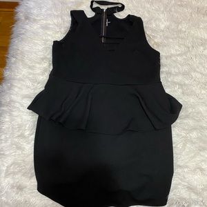 Black Peplum Dress